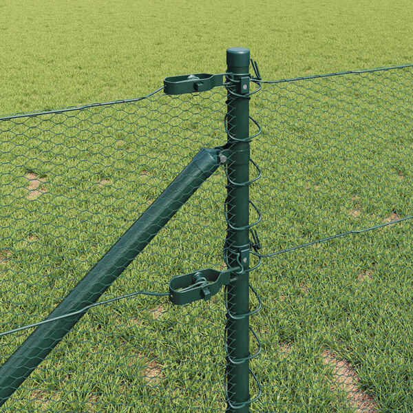 vidaXL Palo della recinzione Verde 50 x 0,8 m (maglia da 13 mm)