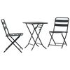 vidaXL Set Bistro da Giardino 3 pz Antracite Acciaio