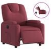 vidaXL Poltrona Elettrica Reclinabile Rosso Vino in Tessuto