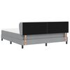 vidaXL Letto a molle con materasso Grigio chiaro 180 x 200 cm Tessuto