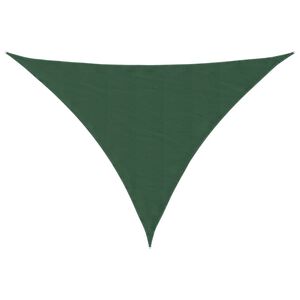vidaXL Parasole a Vela Oxford Triangolare 2,5x2,5x3,5 m Verde Scuro