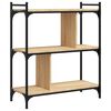 vidaXL Libreria Rovere Sonoma 3 Ripiani 76x32x88 cm Legno Multistrato