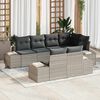 vidaXL Set Divano da Giardino 7 pcs Grigio chiaro polyrattan