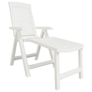 vidaXL Lettino Prendisole Bianco in Plastica