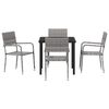 vidaXL Set da Pranzo per Giardino con cuscino 5 pcs Grigio polyrattan