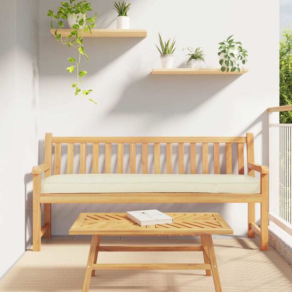 vidaXL Cuscino per pallet Crema 180 x 40 x 8 cm Tessuto Oxford