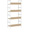 vidaXL Scaffale Libri 4 Ripiani Rovere 60x27,6x124,5 Legno Multistrato