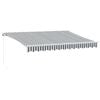 vidaXL Tenda da Sole Retrattile Manuale con LED Antracite e Bianco