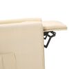 vidaXL Poltrona Alzapersona Massaggiante Crema in Tessuto