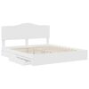 vidaXL Letto con Contenitore Bianco 180 x 200 cm Legno multistrato