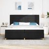 vidaXL Letto a molle con materasso Nero 200 x 200 cm Tessuto