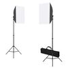 vidaXL Kit per Studio Fotografico con Set Luci, Fondale e Riflettore