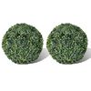 vidaXL Sfere di Bosso 2 pz Arte Topiaria con Foglie 27 cm