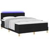 vidaXL Letto a Sorgente LED con strisce LED Nero 160 x 200 cm Tessuto