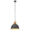 vidaXL Lampada Soffitto Industriale Grigia Rotonda 51 cm E27 in Mango