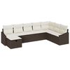 vidaXL Set Divano da Giardino 8 pcs Marrone 55 x 62 x 69 cm