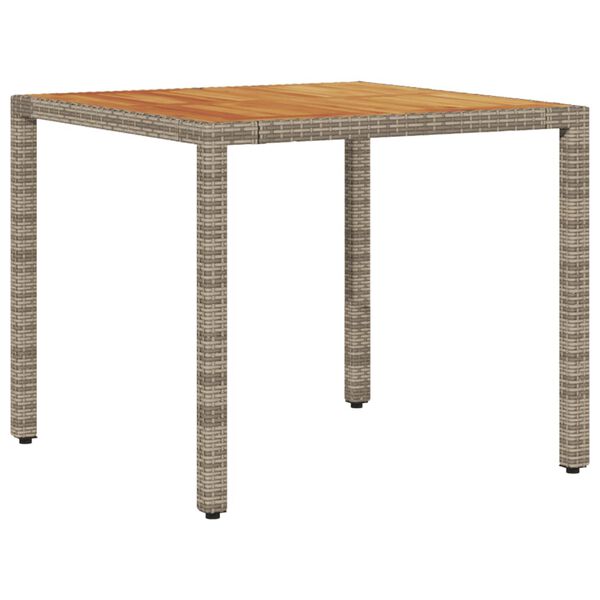 vidaXL Set Pranzo da Giardino 3pz con Cuscini Polyrattan Acacia Grigio
