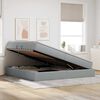 vidaXL Letto con contenitore e materasso Grigio chiaro 200 x 200 cm