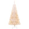vidaXL Albero di Natale Artificiale Punte Iridescenti Bianco 180cm PVC