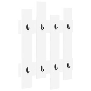 vidaXL Appendiabiti a muro Bianco 60 x 3 x 82 cm Legno multistrato