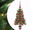 vidaXL Albero di Natale con 150 LED con supporto Verde 90 cm PE