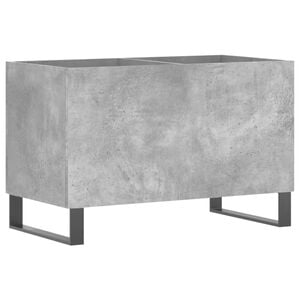 vidaXL Mobile Porta Dischi Grigio Cemento 74,5x38x48 Legno Multistrato