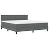 vidaXL Letto a molle con materasso Grigio scuro 180 x 200 cm Tessuto