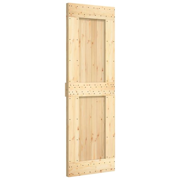 vidaXL Porta Scorrevole con Set Hardware 70x210 cm Legno Massello Pino