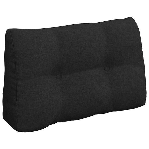 vidaXL Cuscino per Schiena Nero 80 x 24 x 50 cm Tessuto
