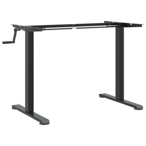 vidaXL Telaio Scrivania in Piedi Nero (94-135)x60x(70-114)cm Acciaio