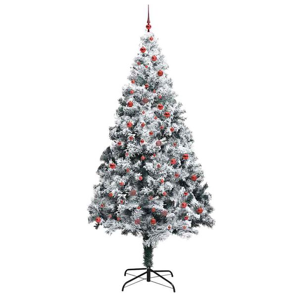 vidaXL Albero di Natale con 300 LED con supporto Verde 300 cm PVC