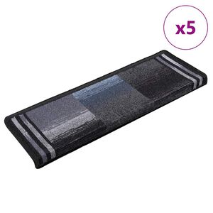 vidaXL Tappetini per Scale Autoadesivi 5 pz 65x21x4 cm Nero e Grigio