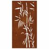 vidaXL Decorazione Muro da Giardino 105x55 cm Bamb&ugrave; in Acciaio Corten