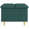 vidaXL Sgabello Button con cuscino Verde Scuro 60 x 60 x 45 cm Tessuto