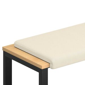 vidaXL Cuscino per panchina Velvet testurizzato Crema Profondit&agrave; 35 cm