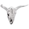 vidaXL Teschio di toro Argento 49 x 10 x 36 cm Alluminio