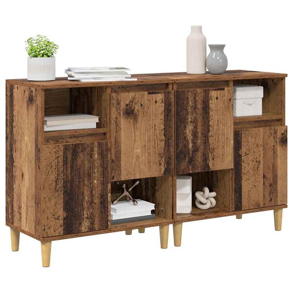 vidaXL Sideboards 2 pcs Legno vecchio 60 x 35 x 70 cm