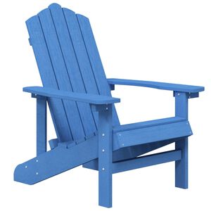 vidaXL Sedia da Giardino Adirondack Blu Acqua in HDPE