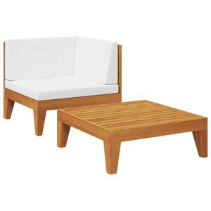 vidaXL Set Divani da Giardino 2 pz con Cuscini in Massello d'Acacia
