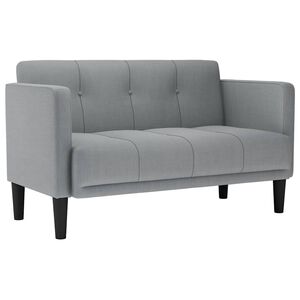 vidaXL Divano Divanetto Grigio Chiaro 111 cm in Tessuto
