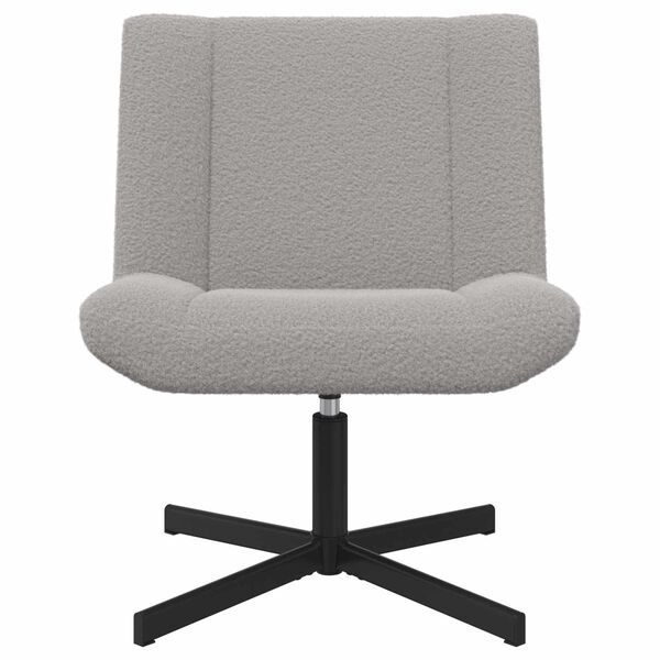 vidaXL Sedia girevole Grigio chiaro 63 x 75 x 76 cm Pelle di Pecora