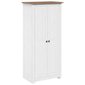 vidaXL Armadio Bianco 80x50x171,5 cm Legno Massello Pino Panama Range