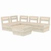 vidaXL Set Divani da Giardino su Pallet 5 pz in Legno Abete Impregnato