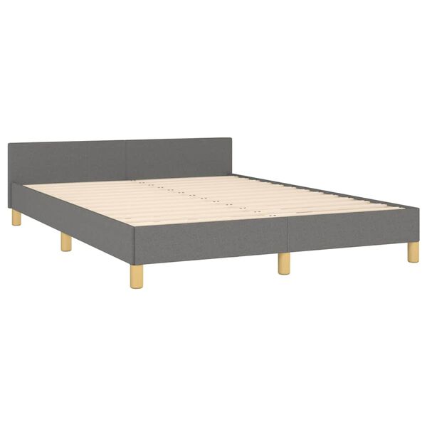 vidaXL Giroletto senza Materasso Grigio Scuro 140x190 cm Tessuto