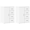 vidaXL Credenze 2 pz Bianche 59x39x80 cm in Legno Multistrato