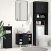 vidaXL Mobile da Bagno Rovere Nero 60 x 32 x 54 cm Legno multistrato