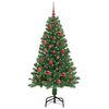 vidaXL Albero di Natale artificiale con 150 LED Verde 150 cm