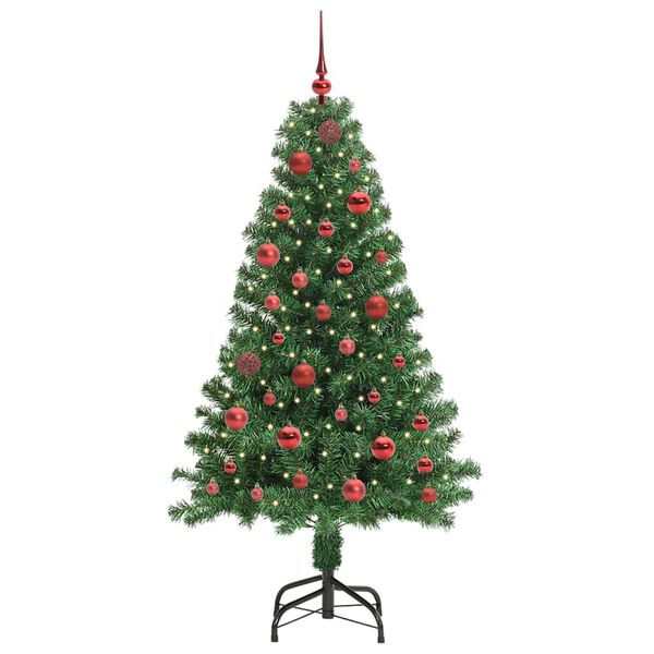 vidaXL Albero di Natale artificiale con 150 LED Verde 150 cm