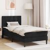 vidaXL Struttura letto con materasso Nero 80 x 200 cm Velluto