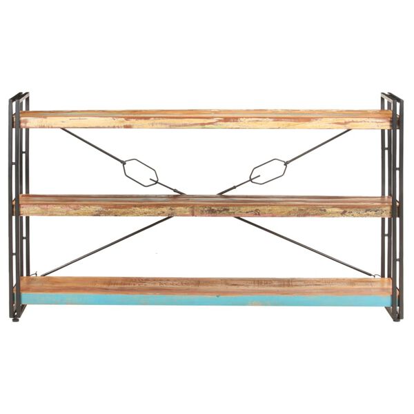 vidaXL Libreria a 3 Ripiani 140x30x80 cm in Massello di Recupero